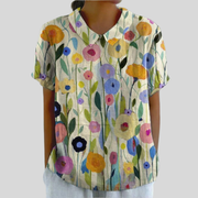 Solène | Blouse Florale Graphique