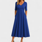 Émilie | Robe Maxi Cache-Cœur Élégante