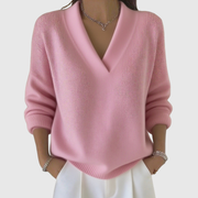 Laurence | Pull Col V Élégant