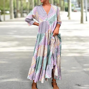 Aurianne | Robe Maxi Patchwork