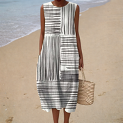 Mathilde | Robe Midi Graphique