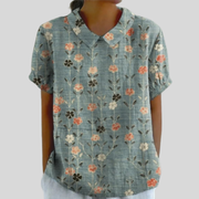 Élora | Blouse Fleurs Alignées