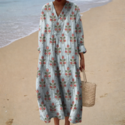 Élodie | Robe Longue Fleurie Vintage