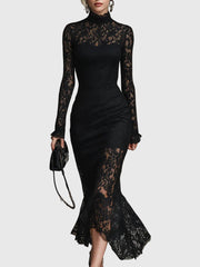 Séraphine | Robe Maxi Dentelle Élégante