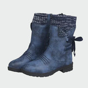Maëlle | Bottines Hiver Tricot & Suédé