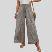 Gabrielle | Pantalon Palazzo Imprimé Élégant