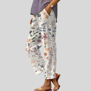Violette | Pantalon Fleuri Romantique Printanier