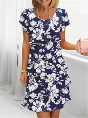 Navyssa | Robe Élégante Fleur de Nuit