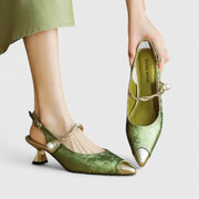 Aurélia | Mocassins Slingback Élégance Dorée