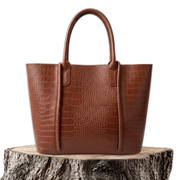 Victoire | Sac Cabas Effet Croco Élégance Structurée
