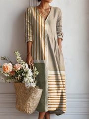 Émeline | Robe Imprimée Naturelle