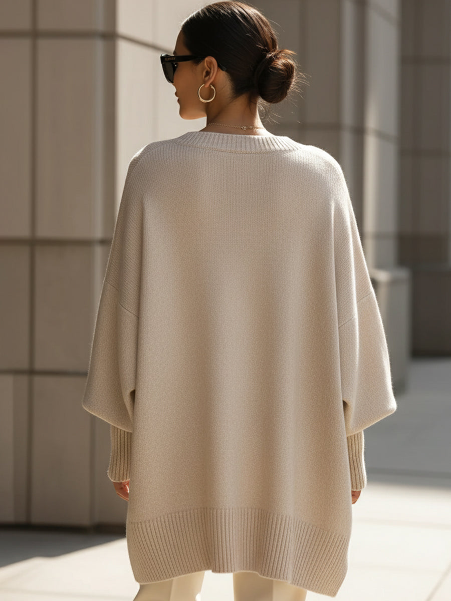 Mona | Poncho pull douillet moyen