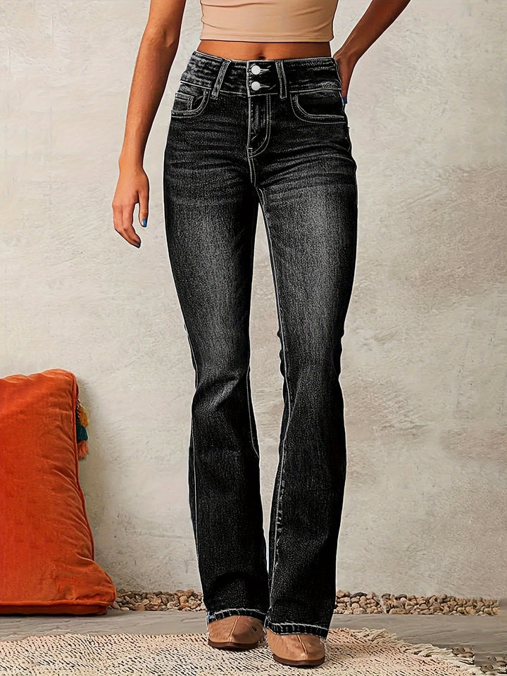 Gloria – Jean taille haute jambes évasées