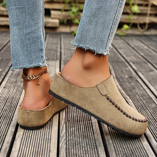 Qirena – Chaussons orthopédiques vintage en cuir