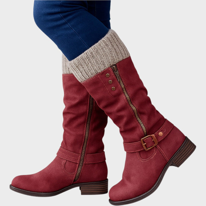 Winella – Bottines montantes avec maille tricotée
