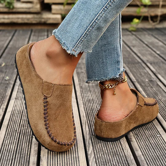 Qirena – Chaussons orthopédiques vintage en cuir