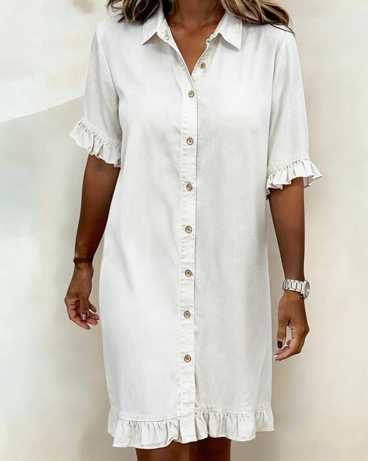 Robe en jean confortable avec vague flatteuse