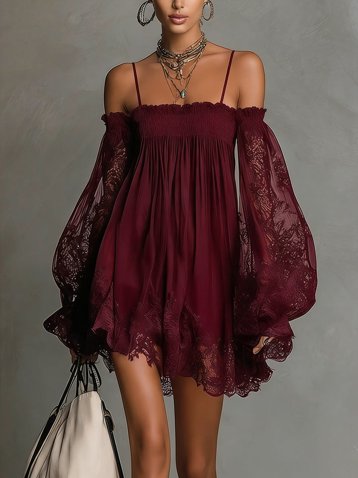 Camille | Mini-robe bustier élégante avec dentelle