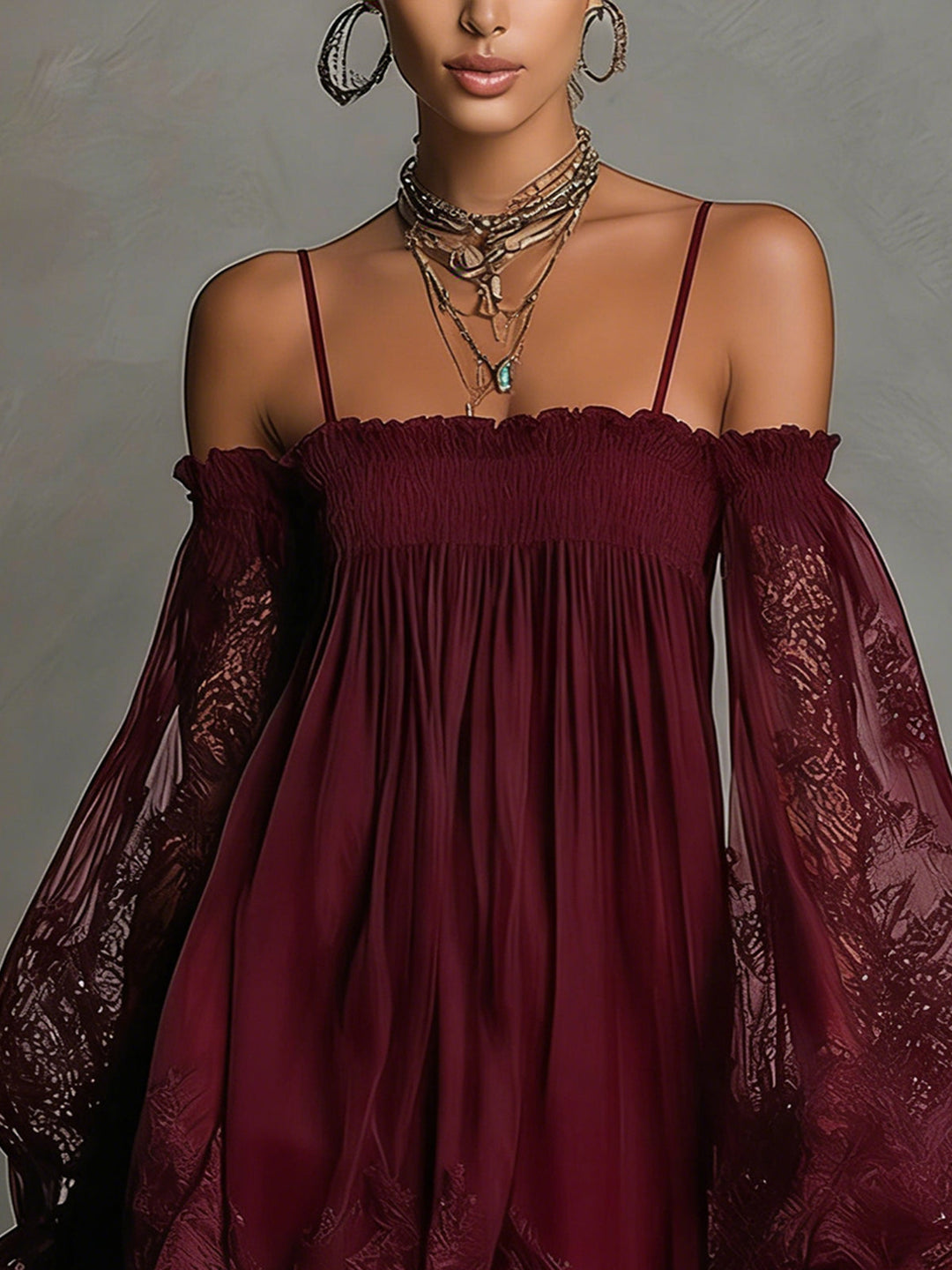 Camille | Mini-robe bustier élégante avec dentelle