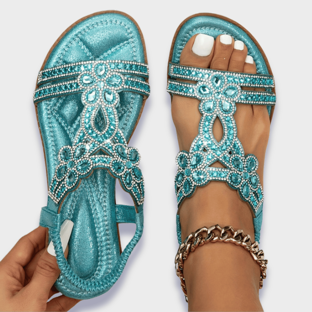 Elżbieta - Sandales boho orthopédiques en matériau haut de gamme