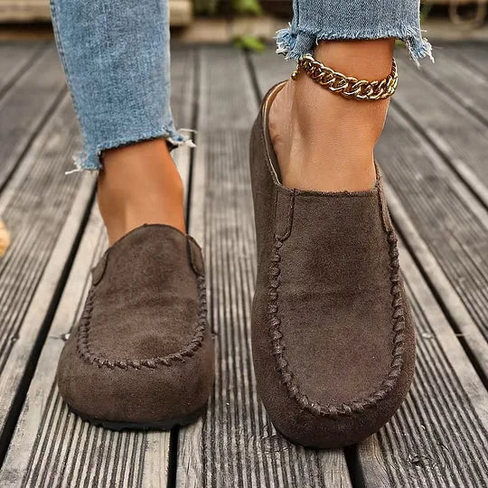 Qirena – Chaussons orthopédiques vintage en cuir