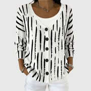 Violette | Cardigan Graphique Épuré