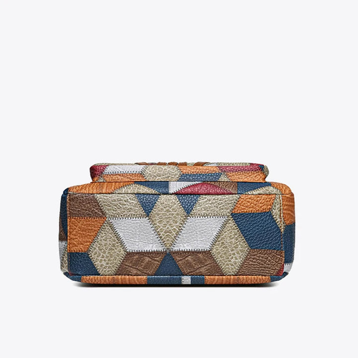 Sylwana – Sac patchwork en cuir vegan