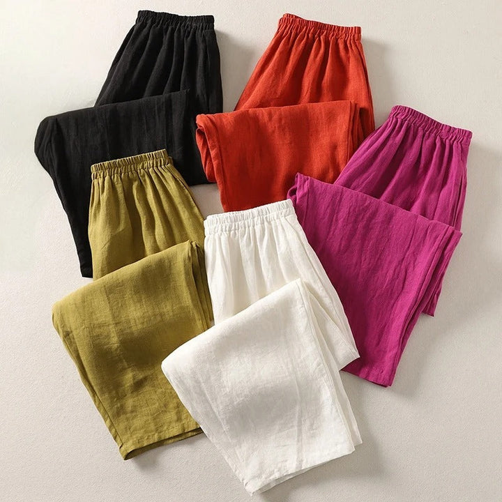 Marziva – Pantalon en lin aérien pour l'été
