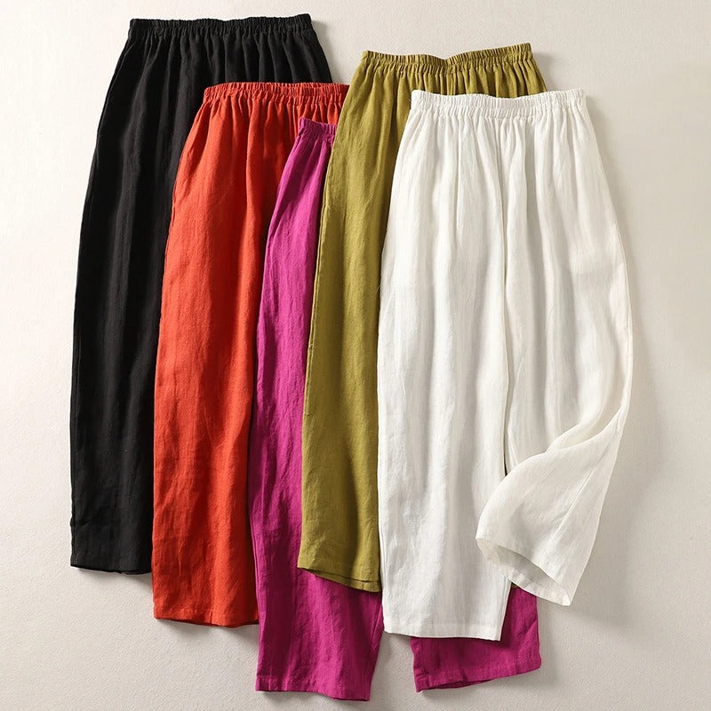 Marziva – Pantalon en lin aérien pour l'été