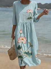Élodie | Robe Midi Florale