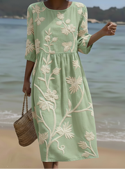 Clara | Robe Midi Naturelle