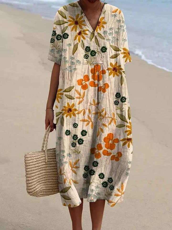 Éléonore | Robe longue florale confortable pour l’été