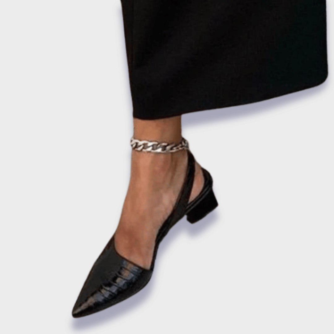 Barbara - Escarpins orthopédiques en cuir synthétique de la plus haute qualité