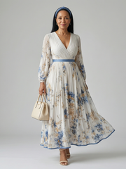Ewa | Robe Midi Croisée Plissée