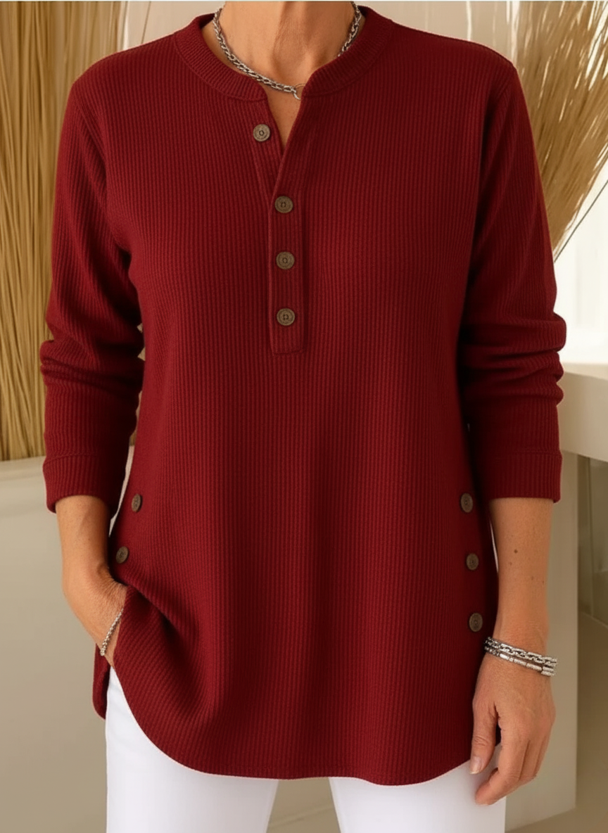 Palina – Pull doux avec boutons décoratifs