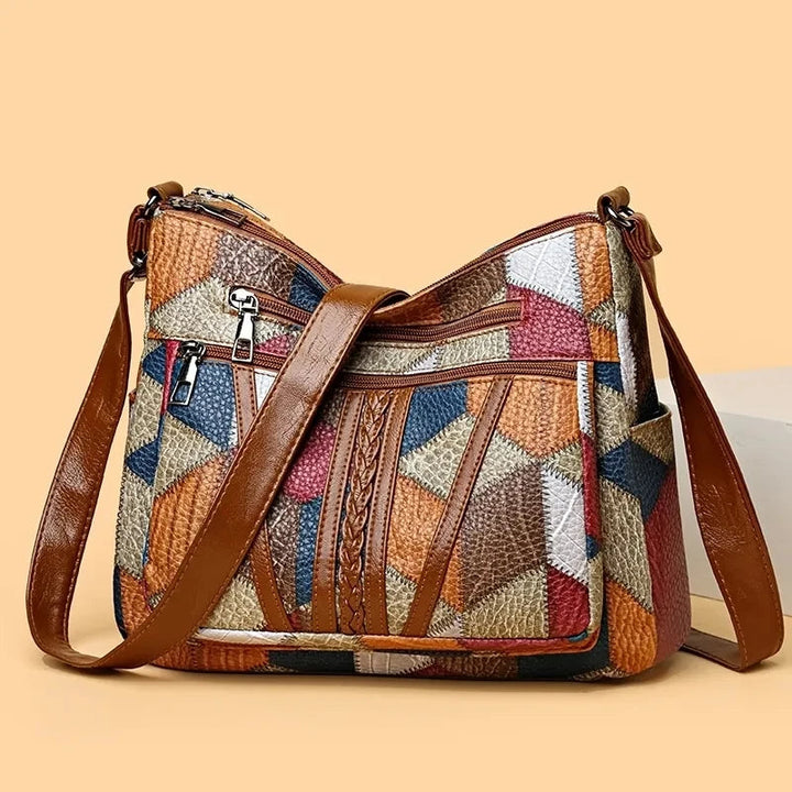 Sylwana – Sac patchwork en cuir vegan
