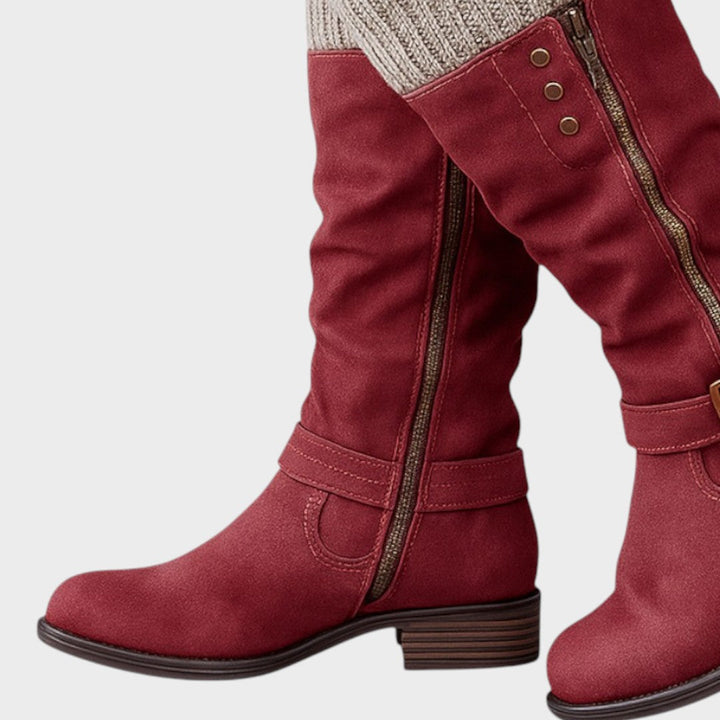 Winella – Bottines montantes avec maille tricotée