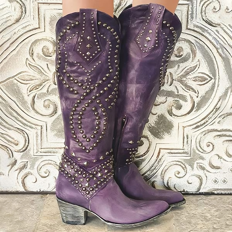 Wessina – Bottes hauteur genou style western