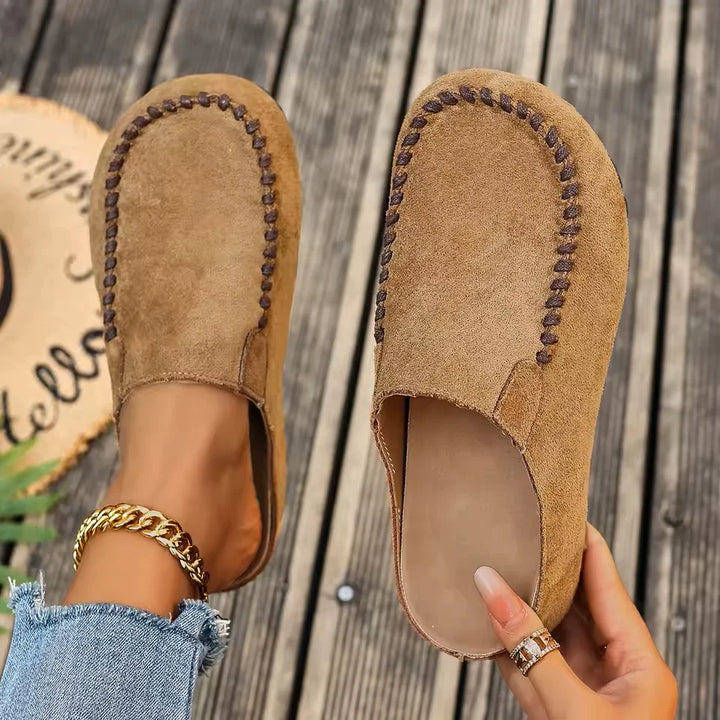 Qirena – Chaussons orthopédiques vintage en cuir