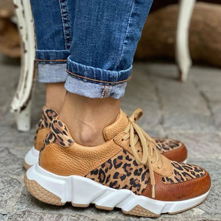 Melchiora – Baskets confortables imprimé léopard