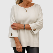 Geneviève | Pull Élégant Détail Bouton