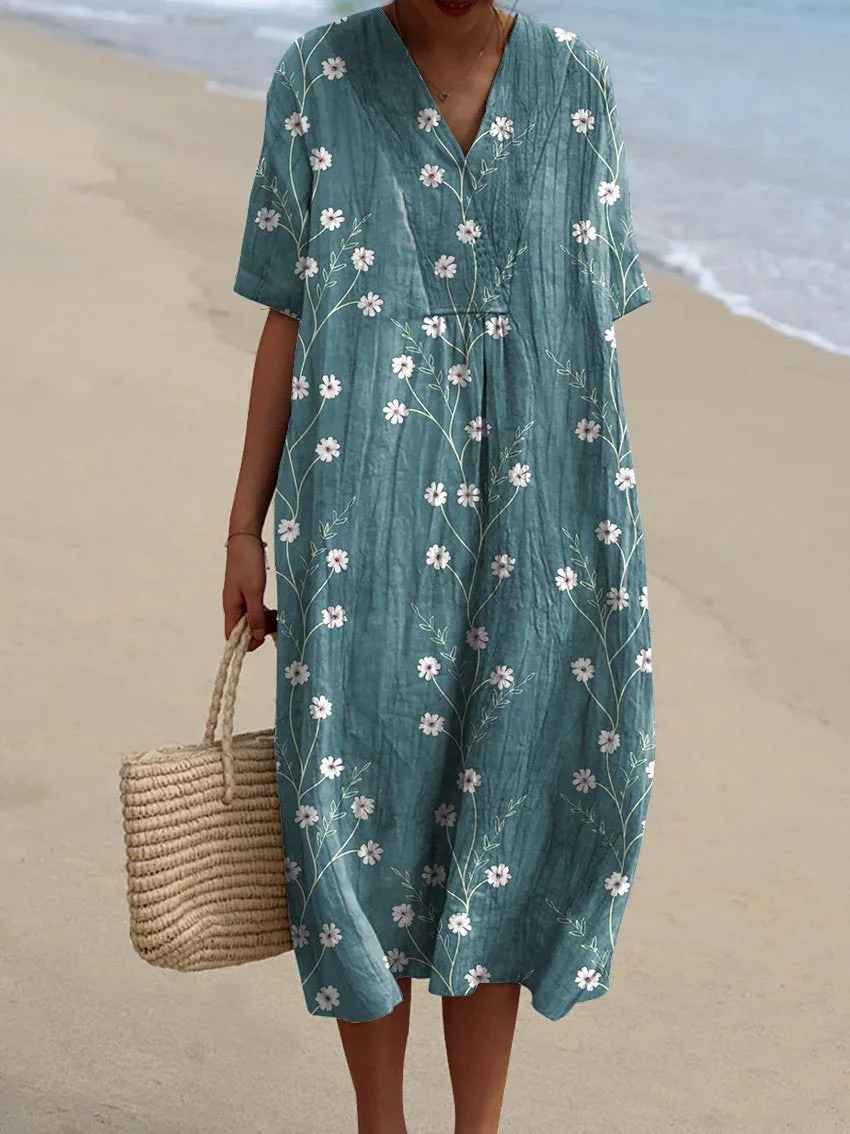 Éléonore | Robe longue florale confortable pour l’été