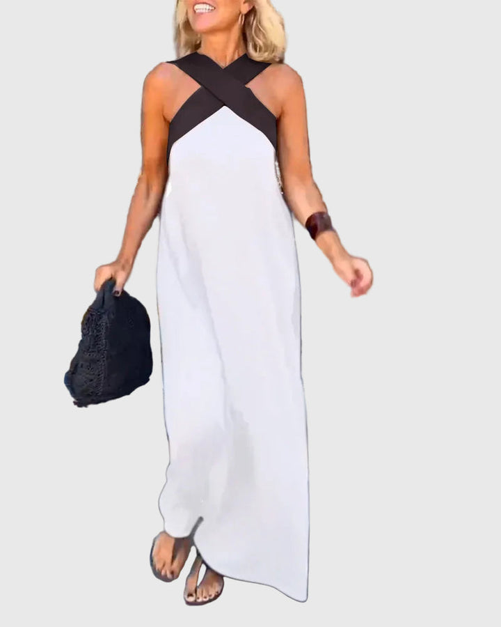 Léna | Robe Maxi Croisée Élégante
