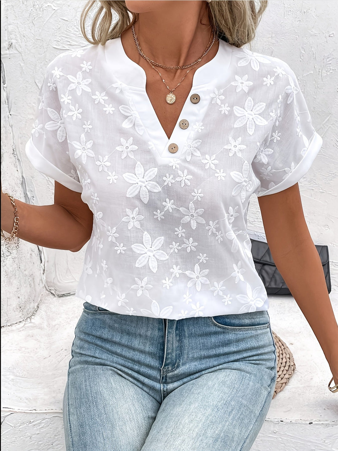 Izabela – Blouse blanche élégante