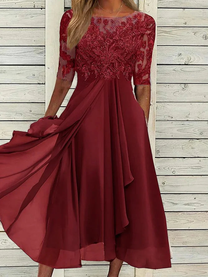 Puck™ - Robe midi élégante avec dentelle