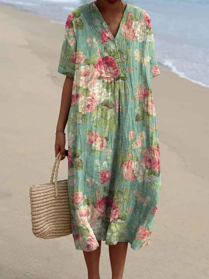 Éléonore | Robe longue florale confortable pour l’été