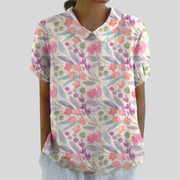 Aurélie | Blouse Motif Floral Graphique