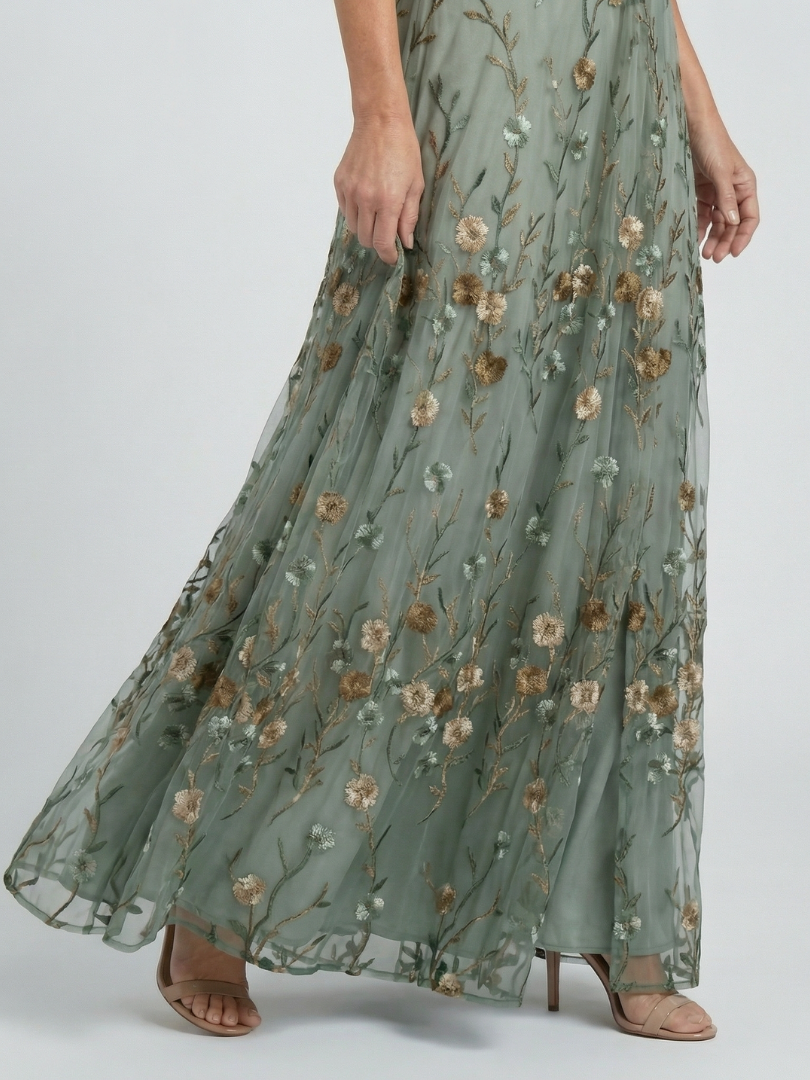 Aneta | Robe Maxi Halter Fleurie