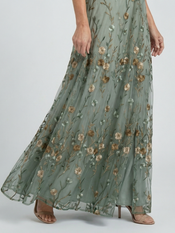 Aneta | Robe Maxi Halter Fleurie