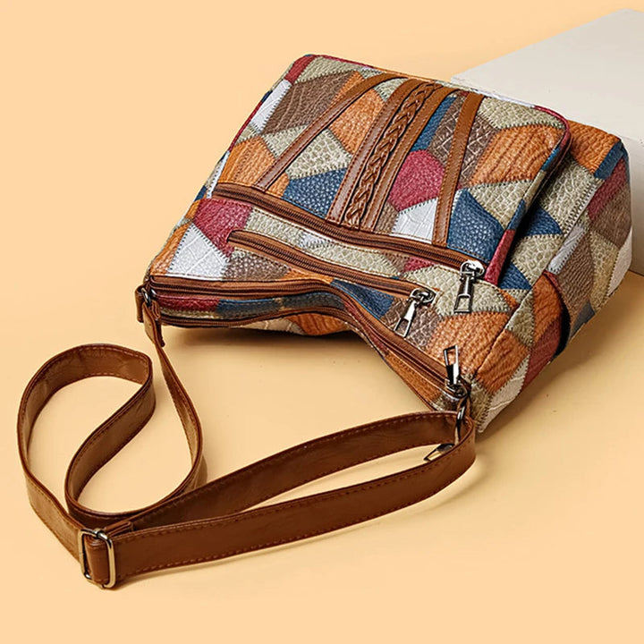 Sylwana – Sac patchwork en cuir vegan